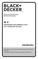 Black & Decker Powerseries HSVB420J Instruction Manual