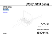 Sony Vaio SVS 13A series Service Manual