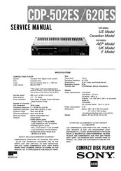 Sony MICROFILM CDP-620ES Service Manual