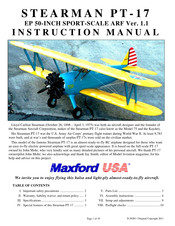 Maxford USA STEARMAN PT-17 Instruction Manual