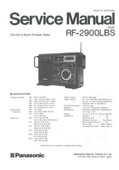 Panasonic RF-2900LBS Service Manual