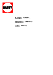 Rowenta Focus DW5125D1 Manual