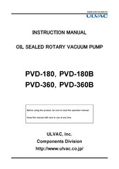 Ulvac PVD-360 Instruction Manual