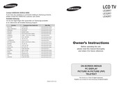 Samsung LE32R7 Owner's Instructions Manual
