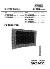Sony FD Trinitron WEGA KV-28FQ86B Service Manual