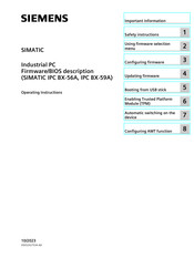 Siemens SIMATIC IPC BX-56A Operating Instructions Manual