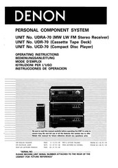 Denon UDR-70 Operating Instructions Manual
