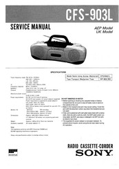 Sony CFS-903L Service Manual
