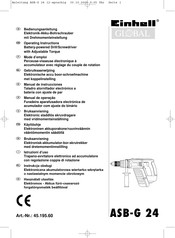 Einhell Global ASB-G 24 Operating Instructions Manual