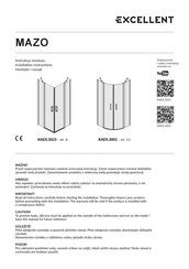 Excellent MAZO KAEX.3001 Installation Instructions Manual