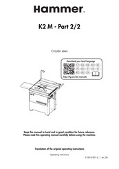 Hammer K2 M Translation Of The Original Operating Instructions