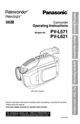 Panasonic Palmcoder PalmSight PV- L571 Operating Instructions Manual