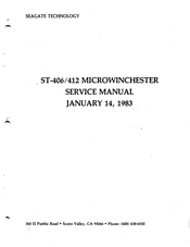 Seagate Technology ST-406 Service Manual