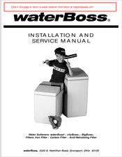 WaterBoss cityBoss Installation And Service Manual