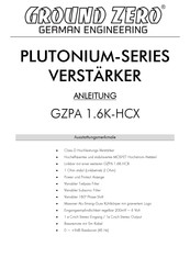 Ground Zero GZPA 1.6K-HCX Owner's Manual