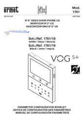 urmet domus iPercom VOG 5+ 1761 Configuration Booklet