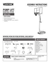 Lifetime PUMP ADJUST 90487 Assembly Instructions Manual