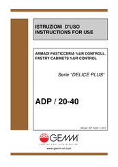 Gemm ADP-40C Instructions For Use Manual