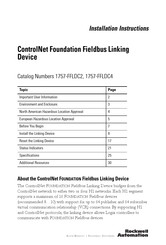 Rockwell Automation 1757-FFLDC4 Installation Instructions Manual