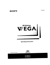 Sony Trinitron KV-34HS510 Operating Instructions Manual