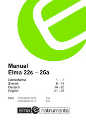 Elma Instruments 25a Manual