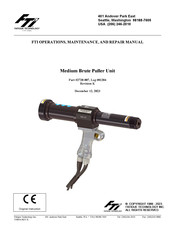 PCC FTI MB-70-H25 Operation, Maintenance, And Repair Manual