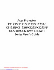 Acer XI273H Series User Manual