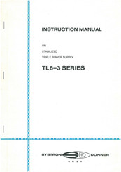SYSTRON DONNER TL8-3 EG Instruction Manual