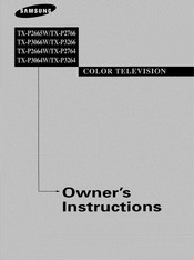 Samsung TX-P26764 Owner's Instructions Manual