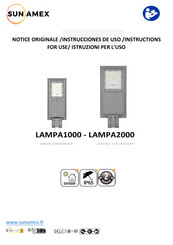 SUN AMEX LAMPA1000 Instructions For Use Manual