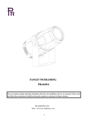 PR TANGO 750 FRAMING Manual