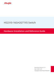Ruijie HS2310-16GH2GT1XS Hardware  Installation And Reference Manual