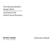 Harman Kardon 100+ Instruction Manual