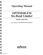 Orban OPTIMOD-FM 8100A/XT2 Operating Manual