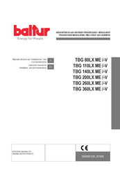 baltur TBG 80LX ME-V Instruction Manual For Installation, Use And Maintenance