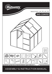 Outsunny 845-334V01 Assembly & Instruction Manual