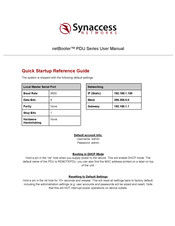Synaccess netBooter PDU Series User Manual