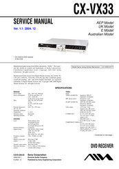 Sony CX-VX77 Service Manual