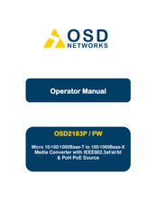 OSD NETWORKS OSD2183PW Operator's Manual