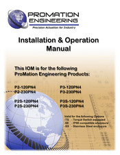 Promation Engineering P2-120PN4 Installation & Operation Manual