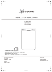 SeasonsComfort SDW2FCMB Installation Instructions Manual