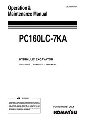 Komatsu PC160LC-7KA Operation & Maintenance Manual