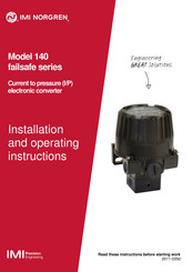 IMI NORGREN 140 Installation And Operating Instructions Manual
