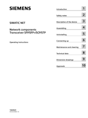 Siemens SIMATIC NET SFP+ Operating Instructions Manual