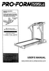 Pro-Form 595LE User Manual