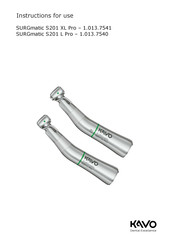 KaVo 1.013.7541 Instructions For Use Manual