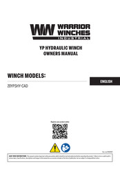 Warrior Winches 20YPSHY-CAD Owner's Manual