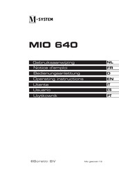 M-system MIO 640 Operating Instructions Manual