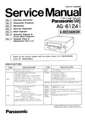 Panasonic AG6124 Service Manual