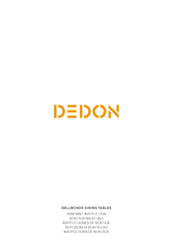 DEDON BELLMONDE M Assembly Instruction Manual